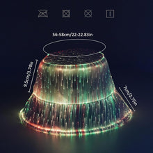 Load image into Gallery viewer, LED Rave Bucket Hat Light up Fisherman Cap, 7 Colors Glow in the Dark Party Hats SHINYOU
