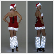 Lade das Bild in den Galerie-Viewer, Women&#39;s Santa Costume LED Light Up Christmas Dress Cosplay Mrs. Claus Costume SHINYOU

