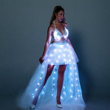 Cargar imagen en el visor de la galería, Women Tulle Tutu Skirts Adult A Line Rave Outfit Skirt Smart LED Light Up Costumes Halloween SHINYOU
