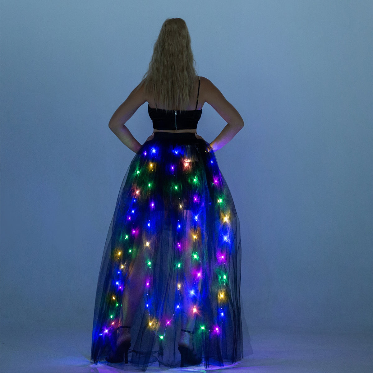 thumbnail image 2 of SHINYOU Women's LED Light Up Tutu Skirt - Ballet Dance Party Festival Skirt With Colors 2 of 13