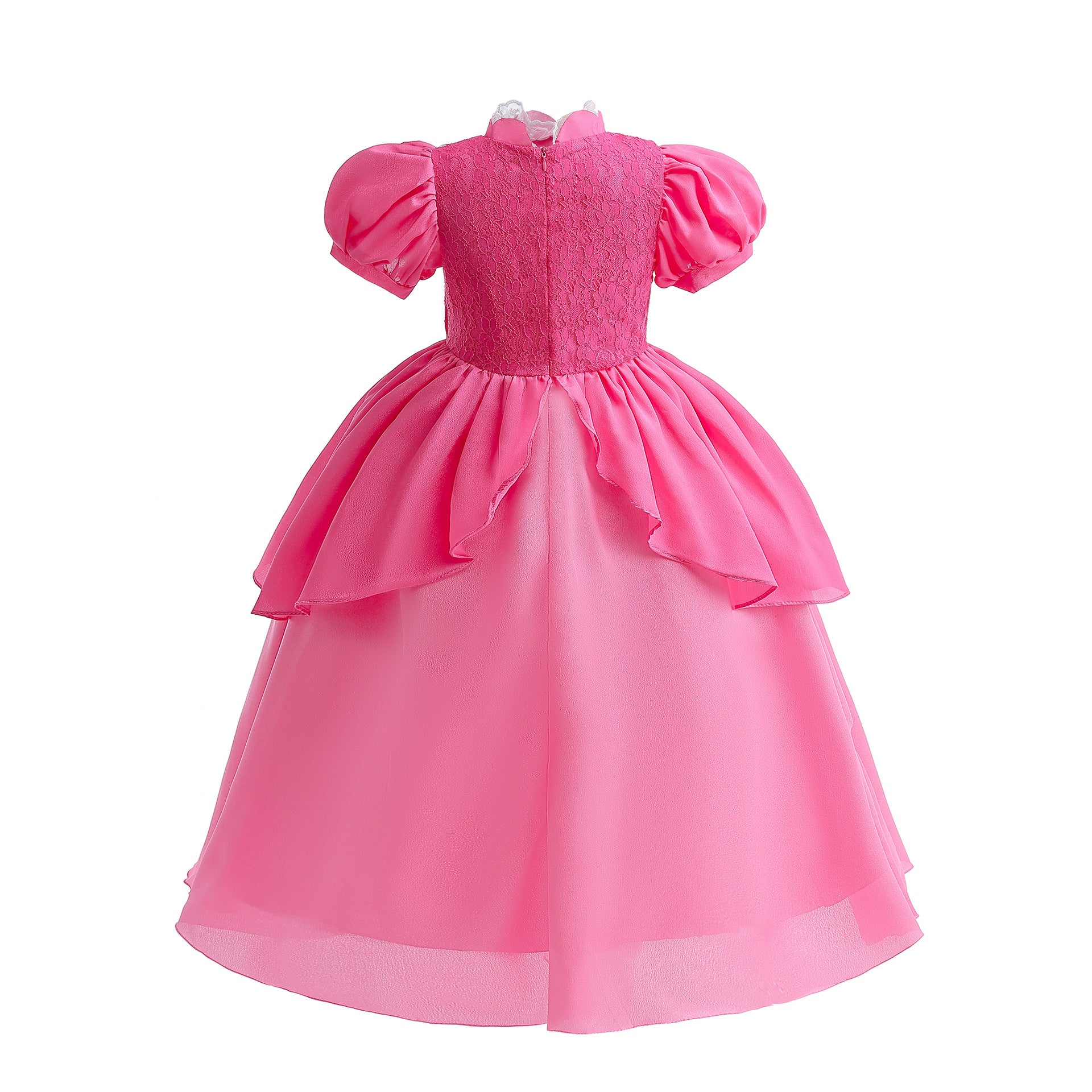open lace back dress Amazon.com: HORTYZON Girls Princess Dress Peach Costume Super Bros Kids LED  Light Up Princess Dress for Deluxe Halloween Party Dress Up (9-10 Years) :  Clothing, Shoes & Jewelry main image 0