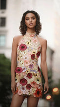 Load image into Gallery viewer, TARUXY Embroidery 3D Flower Bodycon Dress For Women Summer Sleeveless Backless Mini Dresses Temperament Slim Vestidos De Mujer SHINYOU
