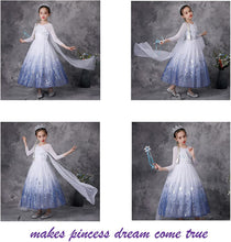 Load image into Gallery viewer, Elsa Princess Costume Light Up Dress Halloween Carnival Cosplay Birthday Party Dress SHINYOU
