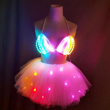 Load image into Gallery viewer, Tutu Skirt and Bra for Women with Smart LED Light Up Neon Tulle Tutu Skirt Rave Halloween Party SHINYOU
