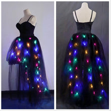 Lade das Bild in den Galerie-Viewer, Women Tulle Tutu Skirts Adult A Line Rave Outfit Skirt LED Light Up Costumes Halloween SHINYOU
