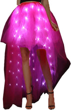 Lade das Bild in den Galerie-Viewer, Women Tulle Tutu Skirts Adult A Line Rave Outfit Skirt LED Light Up Costumes Halloween SHINYOU
