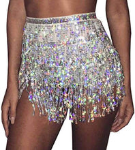 Load image into Gallery viewer, SHINYOU Sequin Tassel Hip Scarf Dance Hip Tassel Skirt Rave Party Belly Dance SHINYOU
