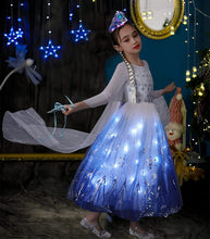 Load image into Gallery viewer, Elsa Princess Costume Light Up Dress Halloween Carnival Cosplay Birthday Party Dress SHINYOU
