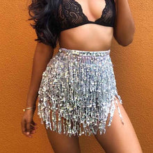 Load image into Gallery viewer, SHINYOU Sequin Tassel Hip Scarf Dance Hip Tassel Skirt Rave Party Belly Dance SHINYOU
