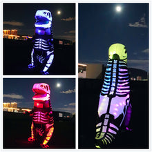 Load image into Gallery viewer, Adult Dinosaur Costumes, Inflatable T-Rex Dinosaur Halloween Blow Up With Voice Control LED Lights,Cosplay SHINYOU
