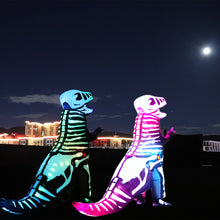 Load image into Gallery viewer, Adult Dinosaur Costumes, Inflatable T-Rex Dinosaur Halloween Blow Up With Voice Control LED Lights,Cosplay SHINYOU
