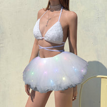 Load image into Gallery viewer, Tutu Skirt and Bra for Women with Smart LED Light Up Neon Tulle Tutu Skirt Rave Halloween Party SHINYOU
