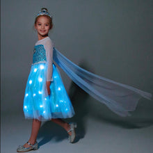 Load image into Gallery viewer, Elsa Dress Costumes Princess Dress Snow Queen Light Up Dress SHINYOU
