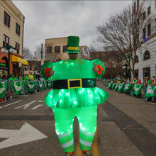 Load image into Gallery viewer, Adult luminous Green Inflatable Leprechaun Costume With LED Light For ST Patrick&#39;s Day SHINYOU
