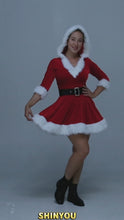 Laden und Abspielen von Videos im Galerie-Viewer, Women Santa Costume LED Christmas Dress  | Cosplay  Costume
